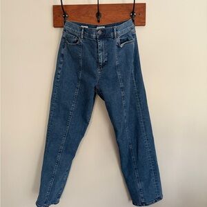 LOFT High-Rise Straight Jeans with Front Seam Detail